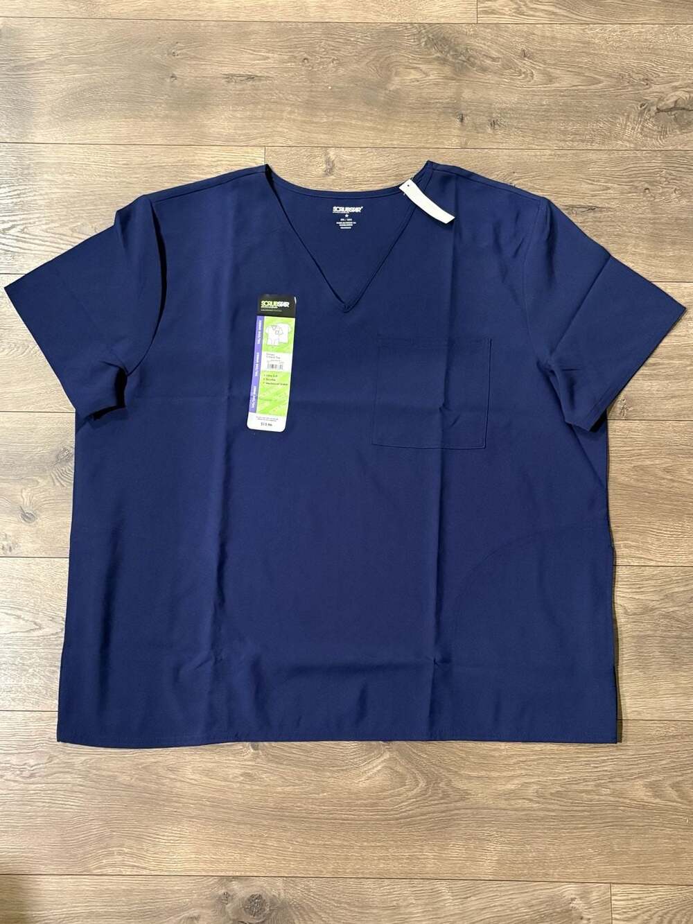 Scrubstar Unisex V-Neck Top Size 2XL Navy Blue Scrub Shirt